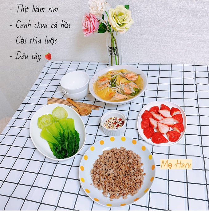 Thực đơn cơm nhà siêu ngon lại đa dạng các món của mẹ Việt ở Nhật