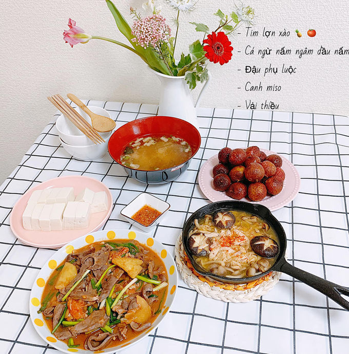 Thực đơn cơm nhà siêu ngon lại đa dạng các món của mẹ Việt ở Nhật