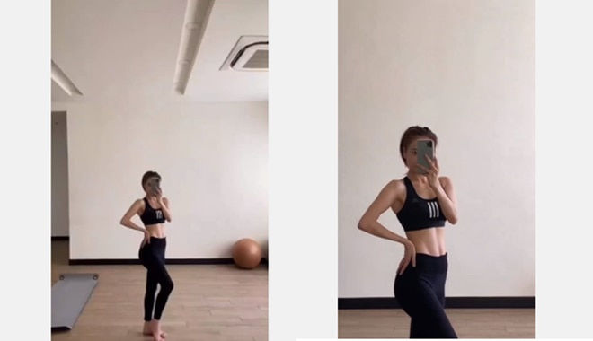 Từng bị ám ảnh cân nặng, Nhã Phương giờ tự tin khoe bụng múi đáng gờm