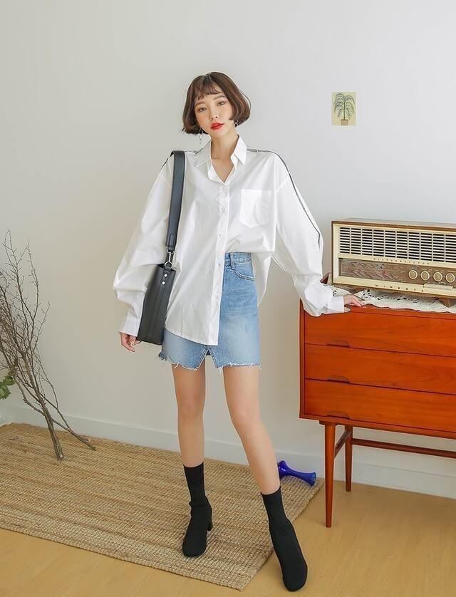 F5 phong cách với áo sơ mi: Hãy thử mix với quần short sắc màu