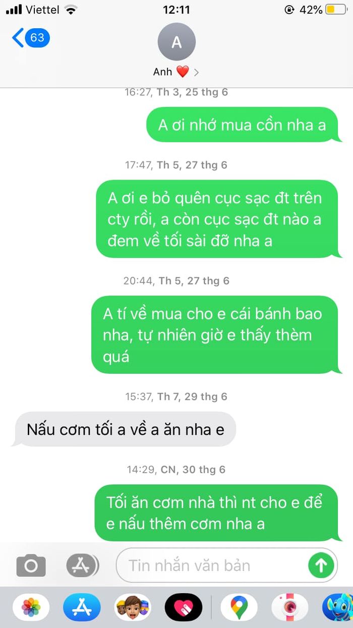Liên tục nhắn tin nhờ chồng mua đồ ăn, cô gái được dân tình ghen tỵ
