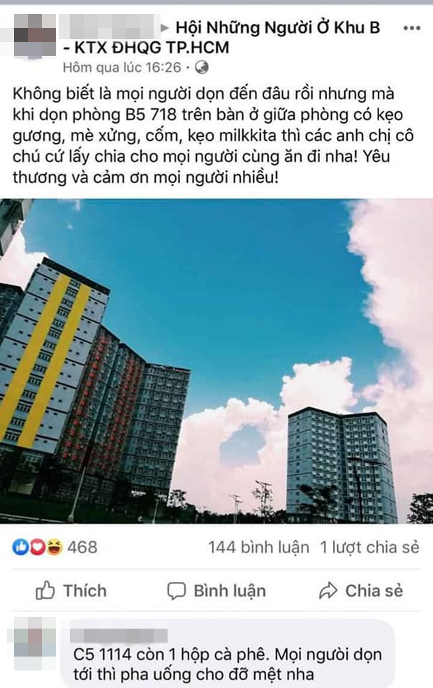 Sinh viên nhường bánh kẹo, thuốc giảm đau cho người đến cách ly