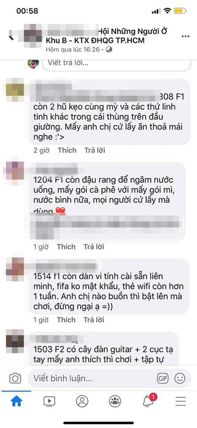 Sinh viên nhường bánh kẹo, thuốc giảm đau cho người đến cách ly