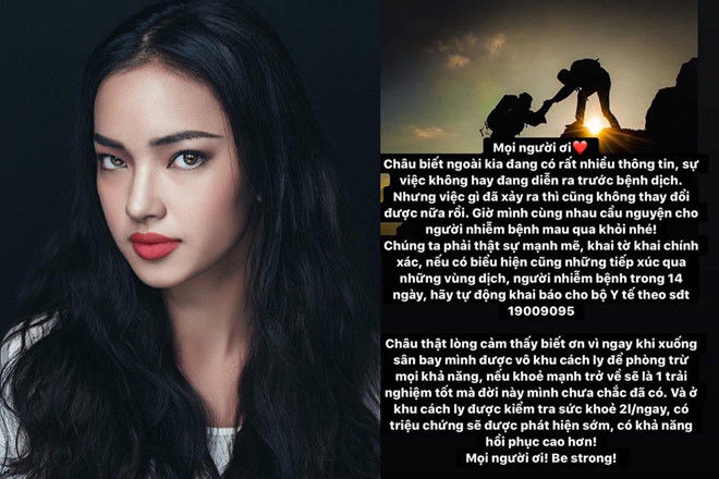 Châu Bùi được tặng hoa ngày 08/03 tại khu cách ly Covid-19