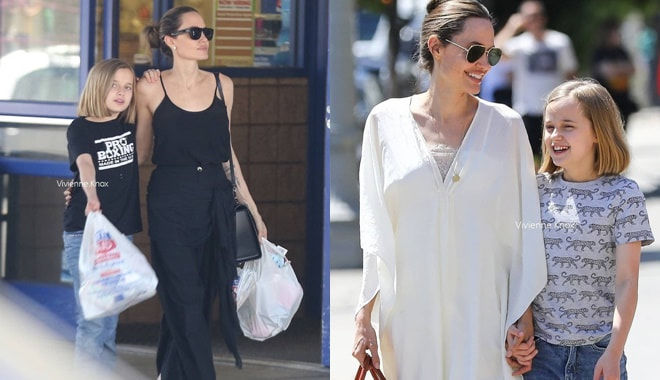 Con gái út Angelina Jolie càng lớn càng xinh đẹp, thần thái y hệt mẹ