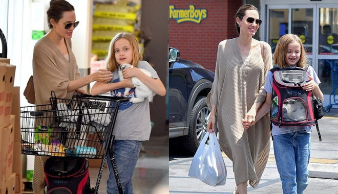 Con gái út Angelina Jolie càng lớn càng xinh đẹp, thần thái y hệt mẹ