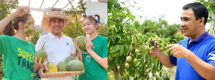Vườn cây trái của sao Việt: vườn nhà Quyền Linh, Trịnh Kim Chi
