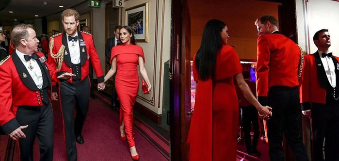 Meghan Markle đỏ rực xuất hiện cùng chồng tại sự kiện Hoàng gia