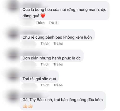 Nhan sắc của cặp vợ chồng trẻ gây chú ý trong trong đám cưới vùng cao