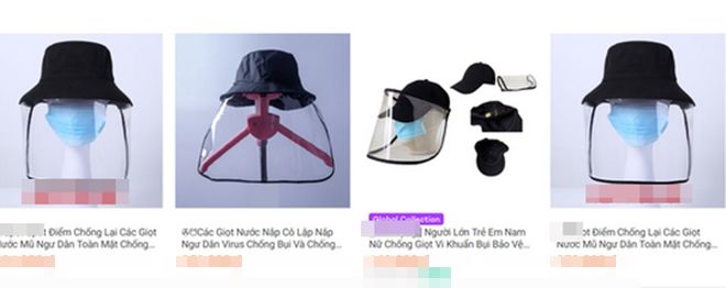 Sau khẩu trang, mũ chống dịch bỗng đắt như tôm tươi