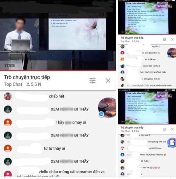 Thầy giáo đáng thương bị học sinh bình luận khiếm nhã khi dạy online
