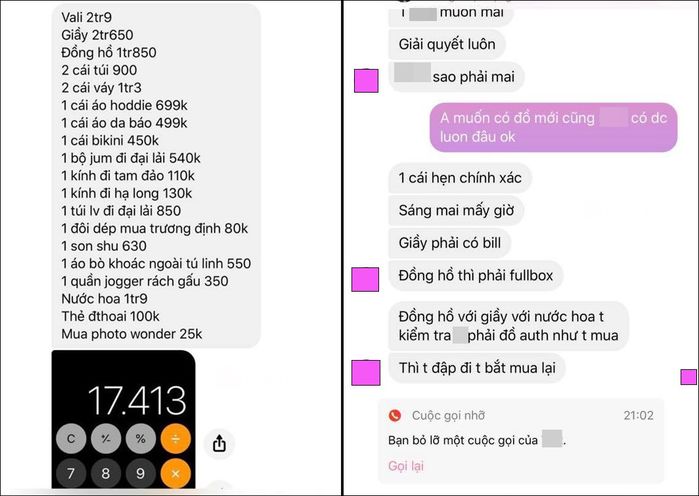 Vừa chia tay thanh niên đã đòi bạn gái 17 triệu tiền quà