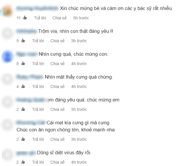 Hình ảnh của em bé 1 tháng tuổi chiến thắng Covid-19