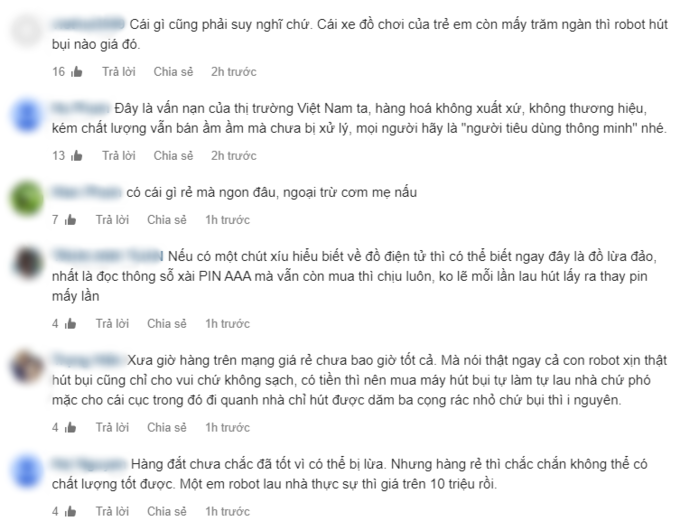 Robot hút bụi giá rẻ quảng cáo rầm rộ, mua về nhìn như đồ chơi trẻ em