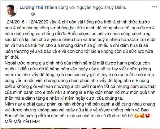 Hôn nhân của Lương Thế Thành - Thúy Diễm
