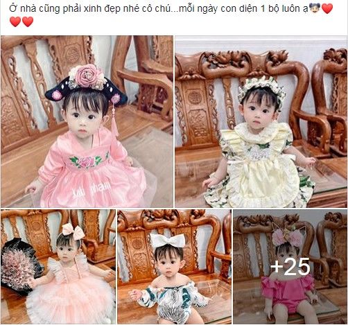 Cô bé được mẹ diện 30 chiếc váy đầm rực rỡ