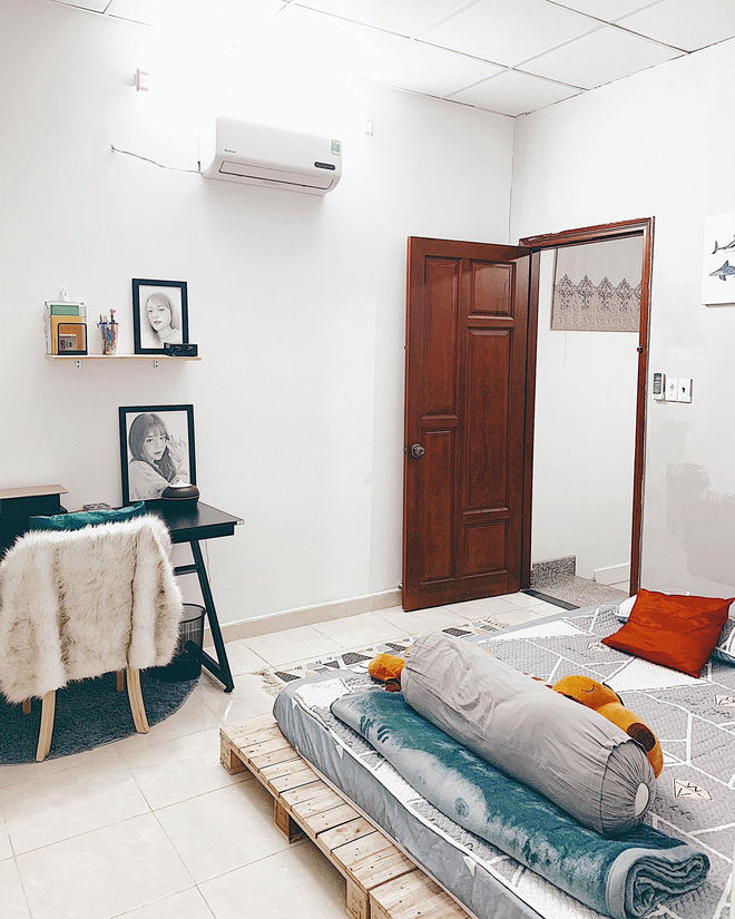Gái xinh tân trang phòng trọ thành không gian sống như studio