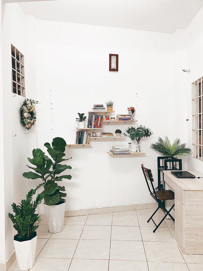 Gái xinh tân trang phòng trọ thành không gian sống như studio