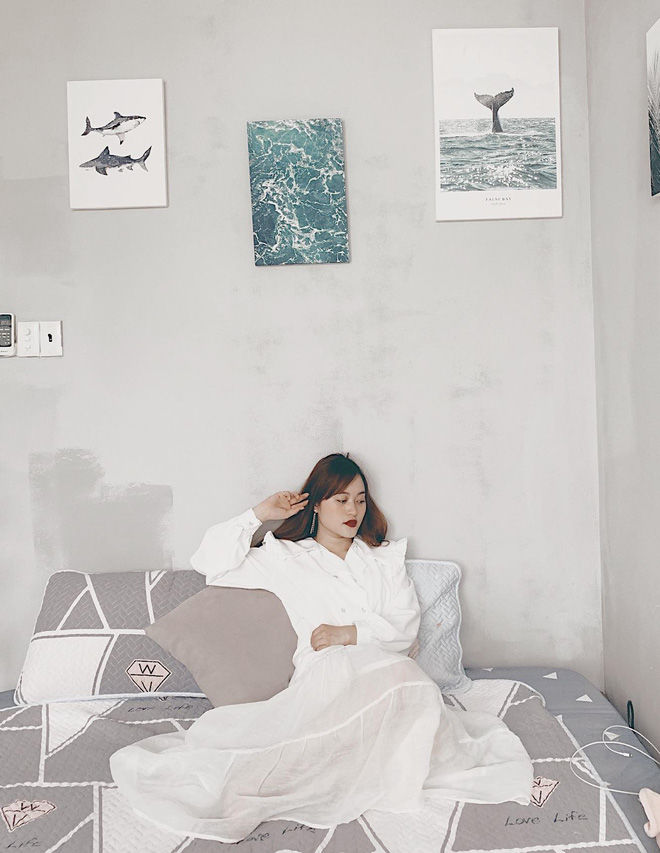Gái xinh tân trang phòng trọ thành không gian sống như studio