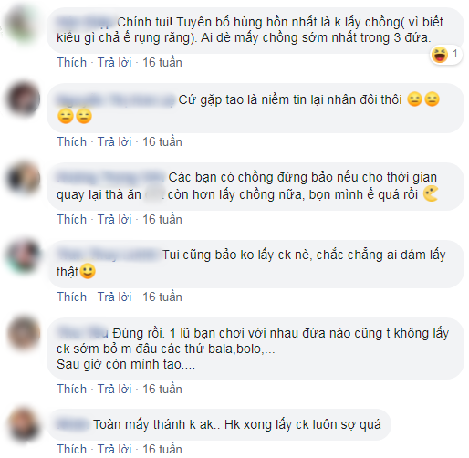 Trong đám bạn thân đứa tuyên bố không lấy chồng sẽ lên xe hoa sớm nhất