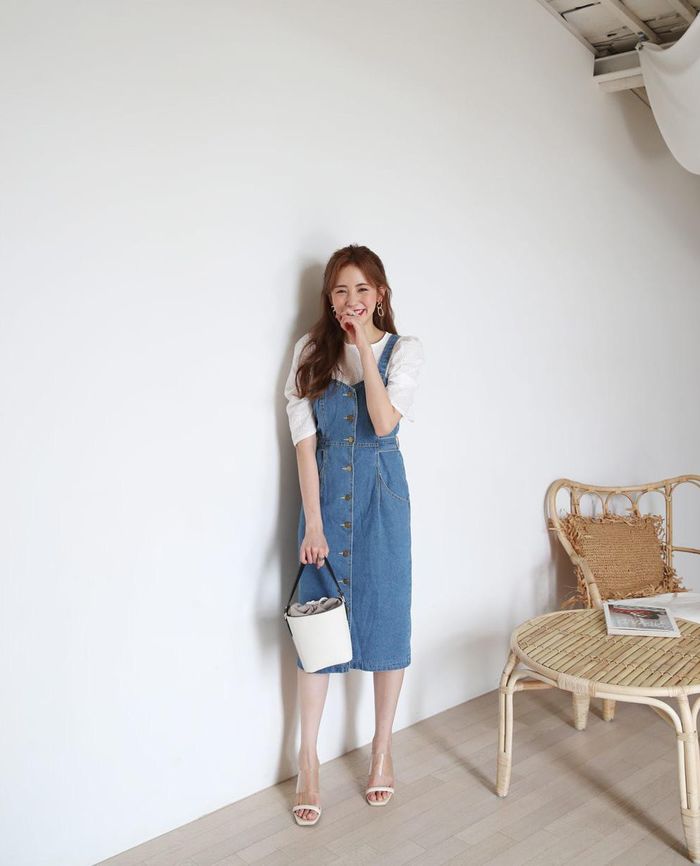 Học Minh Hằng, Lan Ngọc cách diện váy denim “hack tuổi” thần sầu