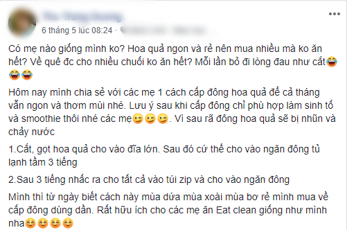 Mẹ trẻ bày cách cấp đông trái cây cả tháng không hỏng đơn giản dễ làm