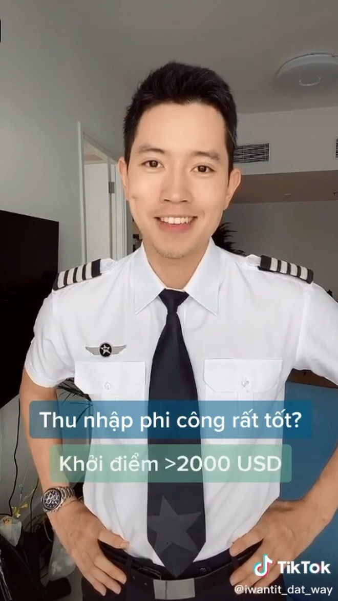 Cơ trưởng Quang Đạt tiết lộ mức lương khủng của nghề phi công