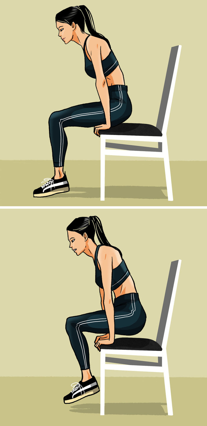 Squat với ghế, nâng đầu gối... những động tác đốt mỡ thừa cực hiệu quả