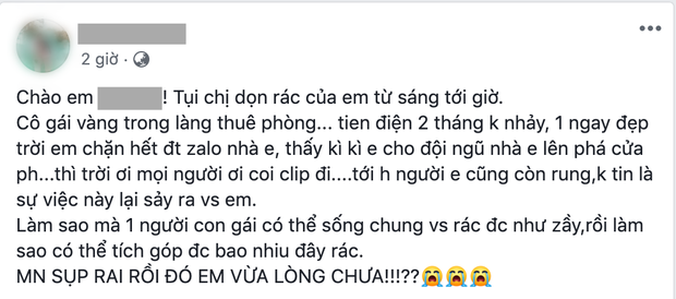 Gái xinh ở bẩn ở bẩn kinh hoàng: Rác giăng kín lối