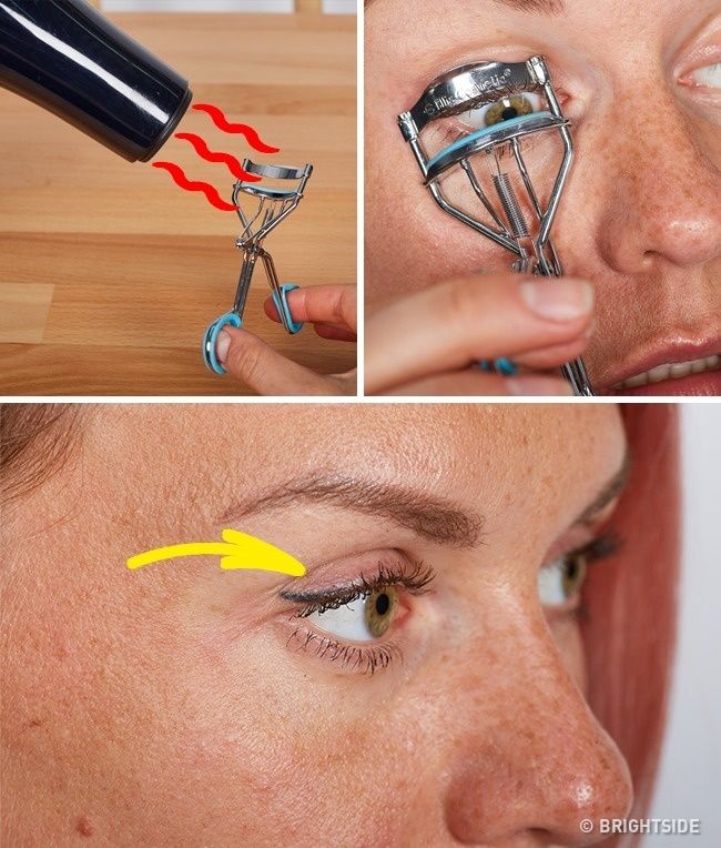 Uốn mi cong hơn nhờ máy sấy, làm sạch mụn cám với vaseline