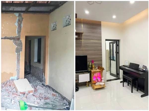 Nhà cấp 4 cũ nát lột xác đẹp như biệt thự nhờ đắp 400 triệu để cải tạo