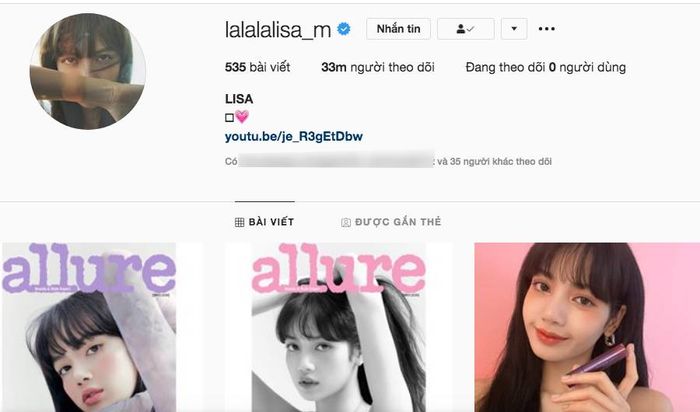 Instagram Lisa cán mốc 33 triệu follower