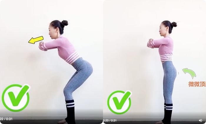 Sai lầm khi squat: lưng cong, đầu gối lệch, không thành đường thẳng