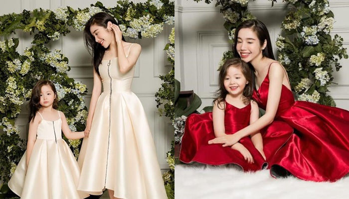 Thời trang đôi đồng điệu của mẹ con nhà sao Việt