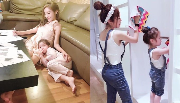 Thời trang đôi đồng điệu của mẹ con nhà sao Việt