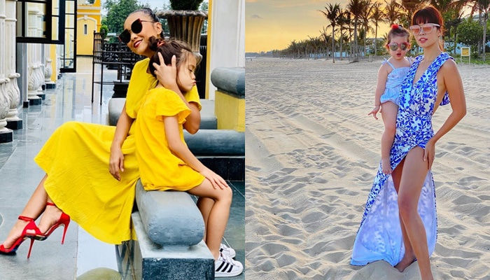 Thời trang đôi đồng điệu của mẹ con nhà sao Việt