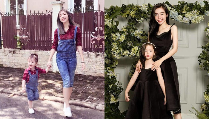 Thời trang đôi đồng điệu của mẹ con nhà sao Việt