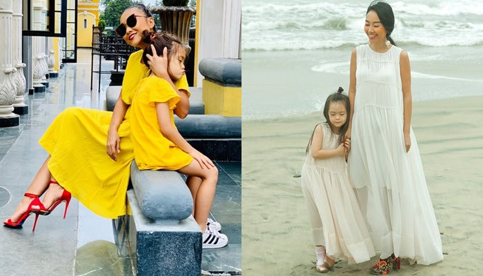 Thời trang đôi đồng điệu của mẹ con nhà sao Việt