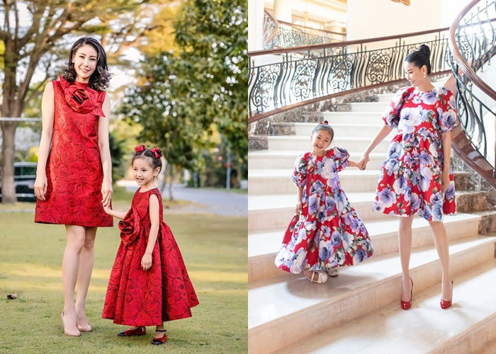 Thời trang đôi đồng điệu của mẹ con nhà sao Việt