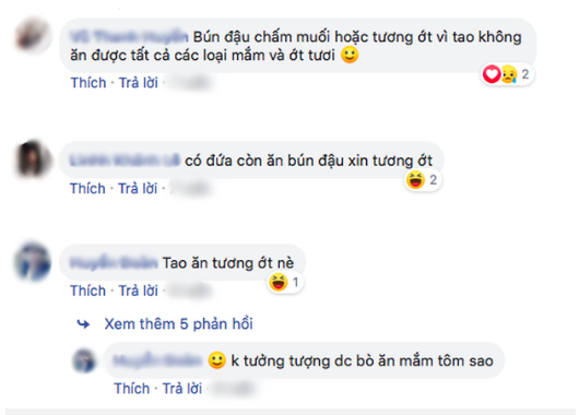 Ăn bún đậu với nước mắm, tương ớt, dân tình sỉ vả chưa trưởng thành
