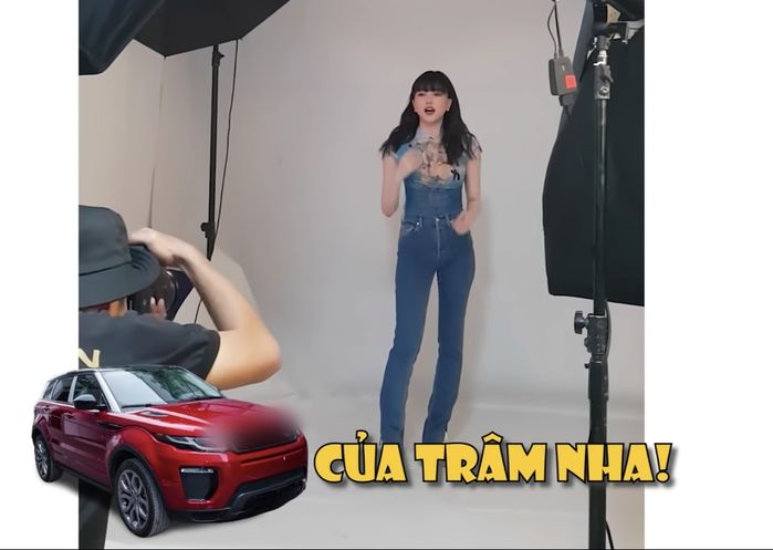 Thiều Bảo Trâm lái xế hộp của Sơn Tùng M-TP đi ghi hình