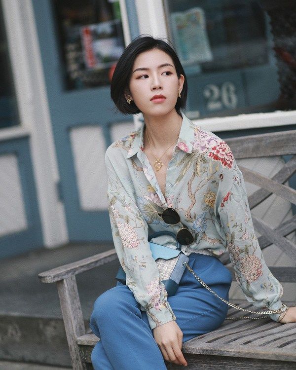 4 kiểu sơ mi nâng tầm style công sở: Tham khảo sơ mi họa tiết hoa
