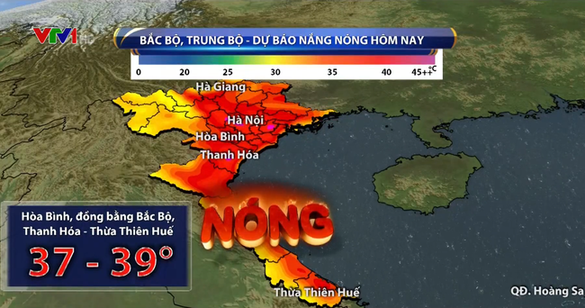 Bắc đến Trung Bộ nắng nóng có nơi trên 39 độ C, coi chừng đột quỵ