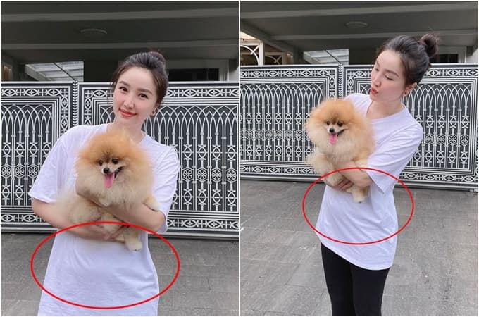 Bảo Thy khoe eo con kiến đáp trả tin bầu bí
