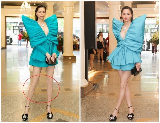 Khác biệt ảnh tự đăng và được “tag: Ngân 98 bị cho photoshop quá đà