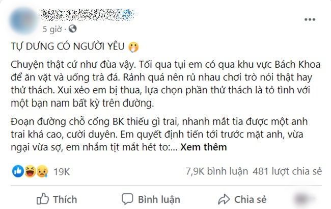 Tỏ tình dạo ai ngờ vớ được chàng Bách Khoa đẹp trai, cao ráo