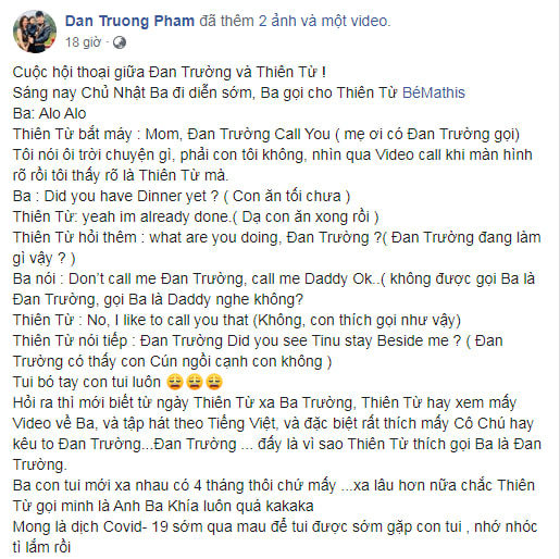 Đan Trường choáng váng khi con trai nhất quyết không chịu gọi ba