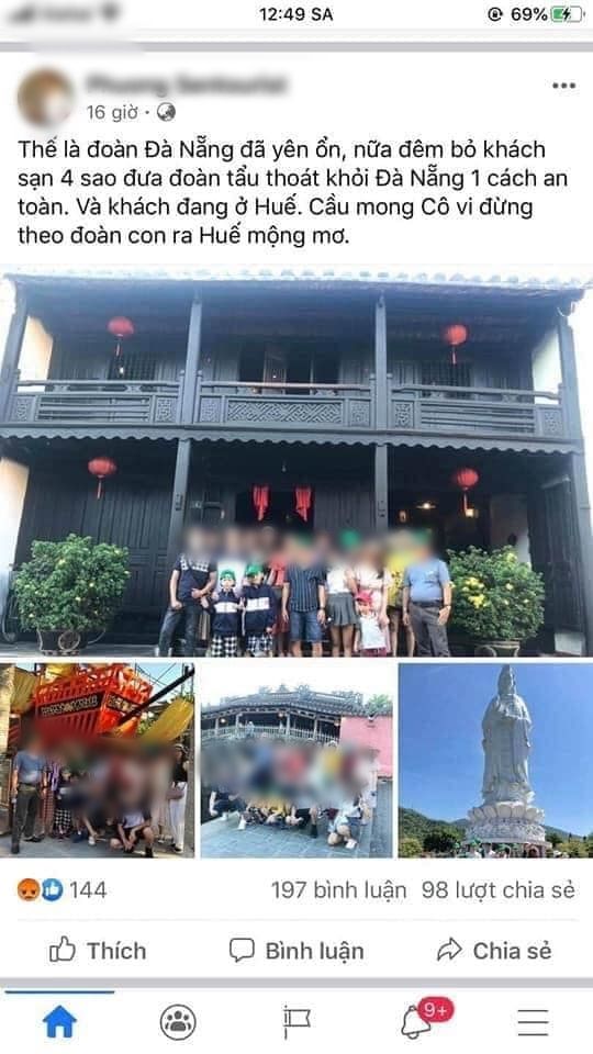HDV nhận chỉ trích dữ dội khi đưa khách tẩu thoát khỏi Đà Nẵng
