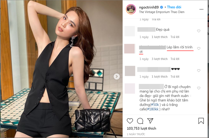 Là nữ hoàng nội y nhưng Ngọc Trinh lại lắm khi bị chê ngực lép kẹp