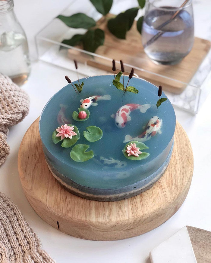Xuýt xoa trước chiếc bánh cá Koi siêu đáng yêu nhìn không nỡ ăn